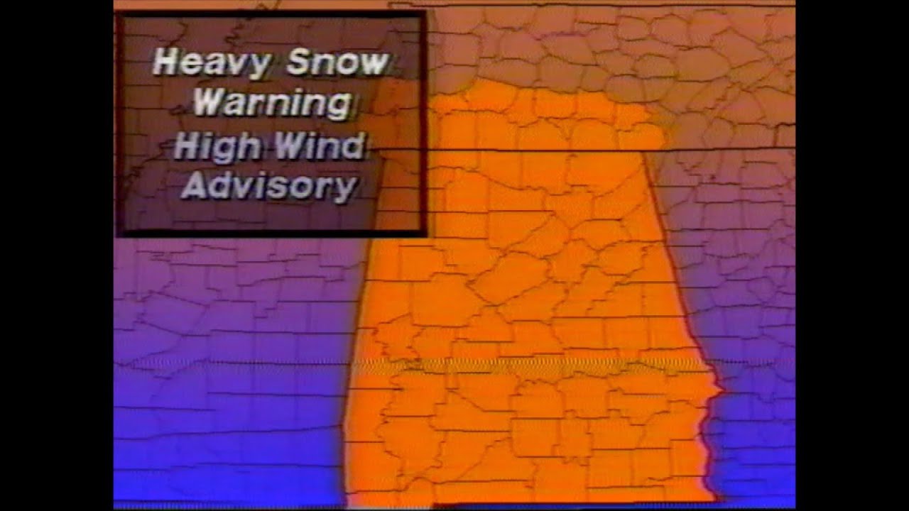 WAAY 31 Coverage of Blizzard of 1993 from March 13, 1993