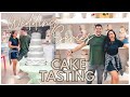 COME WITH US TO OUR WEDDING CAKE TESTING (VLOG) || WEDDING SERIES