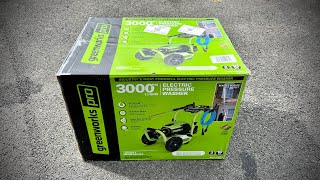 Unboxing & Review Greenworks Pro 3000psi Electric Pressure Washer.