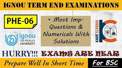 PHE-06 | Most Important Questions with Sol. | Part-2 | Thermodynamics | Physics | TEE | BSC | IGNOU