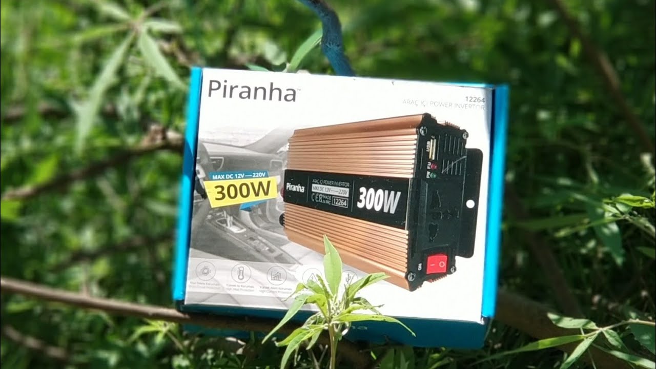 Piranha 300W Araç içi INVERTOR DC12V 220V YouTube