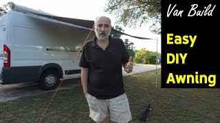 Van Life Build Series: Easy Custom DIY Awning, A low cost effective solution