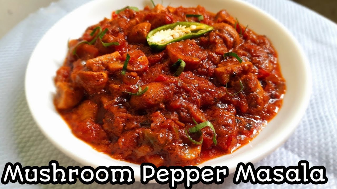 Mushroom Pepper Masala Recipe Mushroom Recipe In Tamil Side Dish