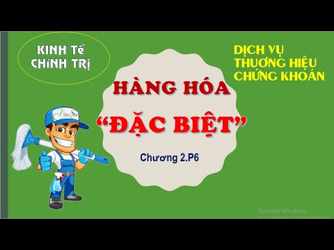 KINH TẾ CHÍNH TRỊ MÁC LÊNIN| Chương 2.P6. Dịch vụ và các loại hàng hóa đặc biệt – TS. Trần Hoàng Hải