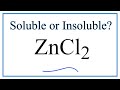 Solubility of Zinc Chloride