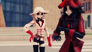 (MMD HAZBIN HOTEL)  Mr  POLICEMAN ALASTOR X ANGEL DUST