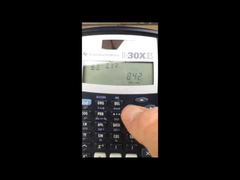 Using the TI-30X IIS to enter data and perform statistical calculations