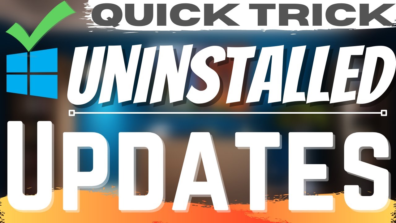 How to uninstall updates on windows 10 ( in 2 Minutes ) - YouTube