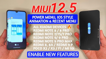 INSTALL MIUI 12.5 FEATURE, Miui 12.5 Power Menu, System Launcher With iOS Animation Any Xiaomi Phone