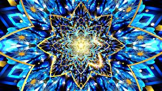 4K VJ Loop Hypnotic Blue Art: A Calming Visual Journey Mandala
