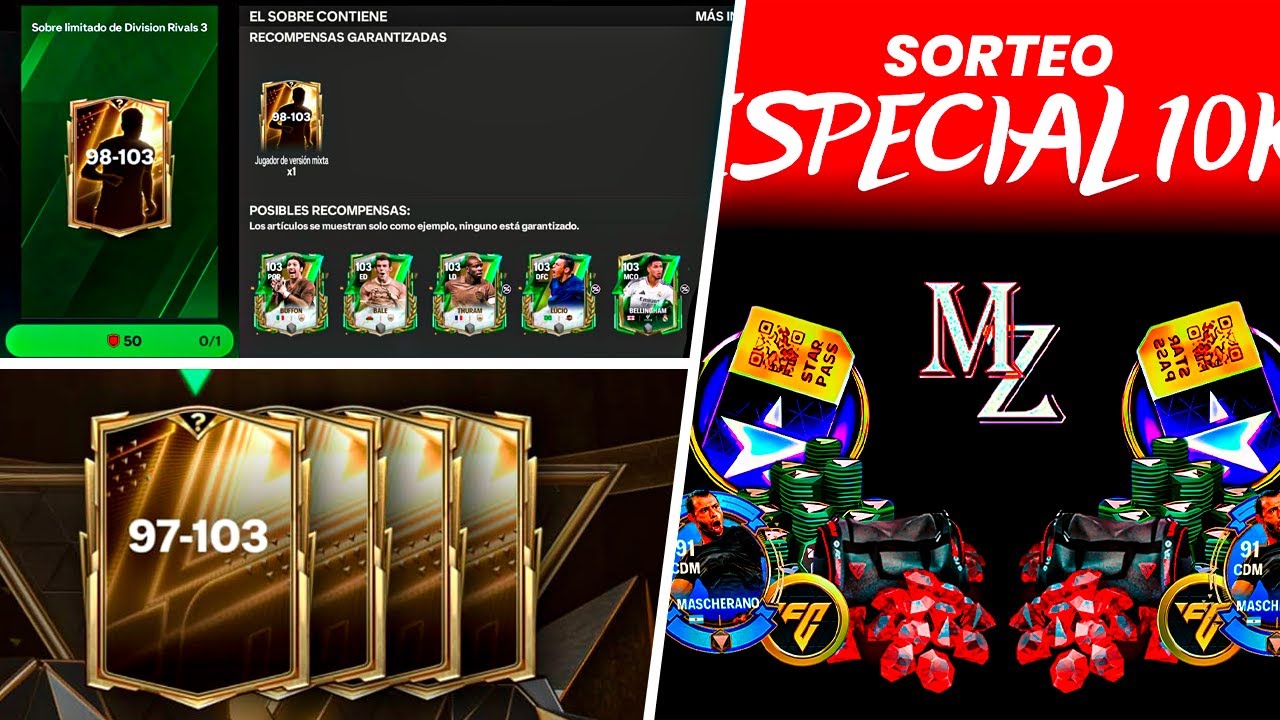 SORTEO ESPECIAL 10K 🎁 ABRIMOS SOBRES DIVISION RIVALS 🔥 NUEVO PLAYER PICK Y MAS.... FC MOBILE DIRECTO