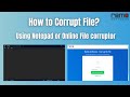 How to Corrupt a File?