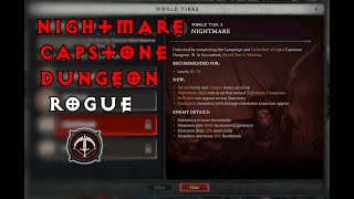 Fresh 50 Nightmare Capstone Dungeon Diablo 4 Rogue Gameplay with Controller
