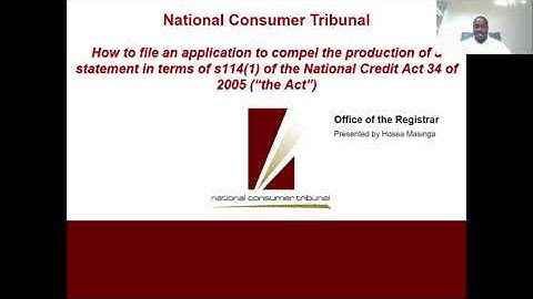 How to file an application: Compelling the production of a statement (in terms of section 114(1))