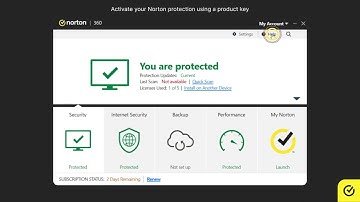 How to activate your Norton protection with a product key