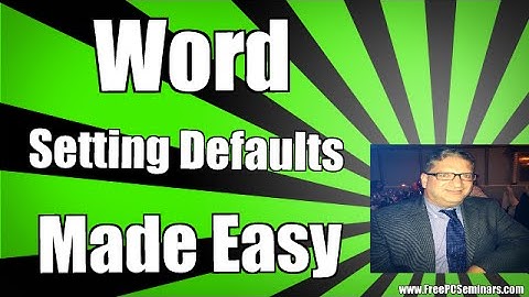How To Set Default Font Size & Margin Settings Microsoft Word 2010 , Word 2013, Word 2007 Word 2016