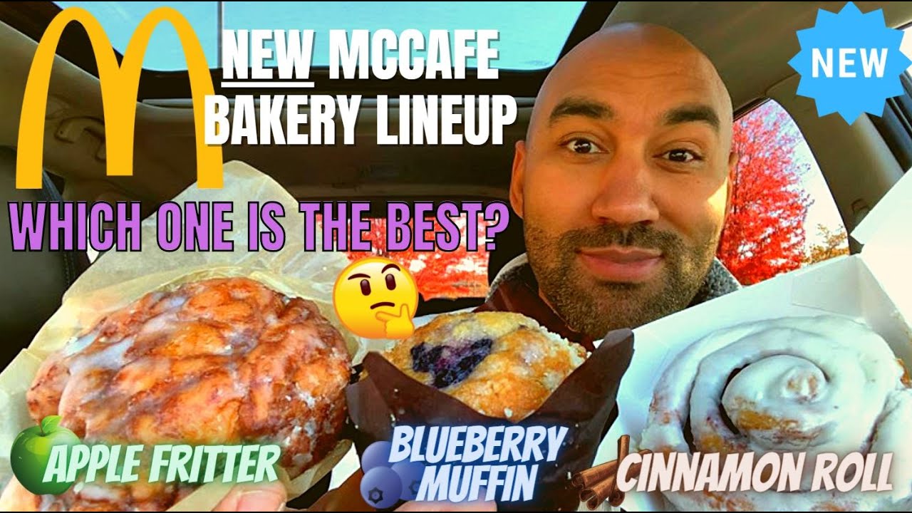 McDonalds NEW Cinnamon Roll, Apple Fritter, and Blueberry Muffin 🤩