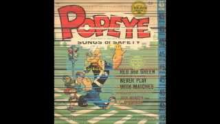 Never Play With Matches  Popeye and Olive Oyl (Mercer & Questel)