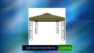 vidaXL Gazebo with Double Roof 9.8'x13.1' Taupe 0.6 oz/ft²