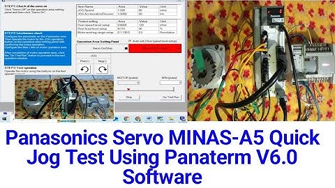 Panasonics Servo MINAS-A5 Quick Jog Test Using Panaterm V6.0 Software