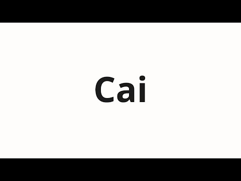 How to pronounce Cai