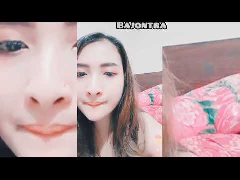 live tante cantik, pakai dres hitam, tante hot