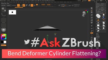 #AskZBrush: “When I use a bend deformer on a cylinder it flattens out? What is happening?”