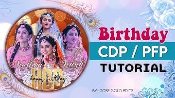 Birthday Profile picture Editing tutorial || Instagram Birthday profile pic || Rose Gold Edits