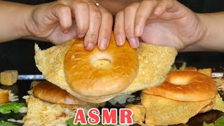 ASMR BAGEL WITH JAM AND OMELET | NO TALKING | JUST CRUNCHY EATING SOUND