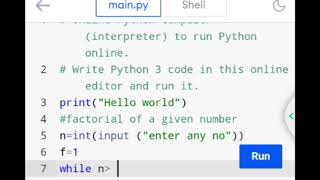 Factorial of a number in Python  |Python tutorial