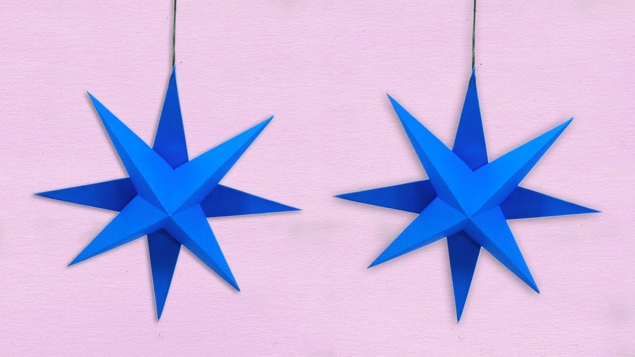 Paper Star Ornament, Set of 3 Stars, Christmas Ornament, Christmas Dec -  bombaypaper