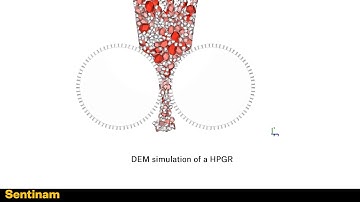 High Pressure Grinding Roll (HPGR) DEM simulation