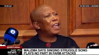 Eff Leader Julius Malema Stands By What He Believes Of The Struggle Song Dubula Ibhunu