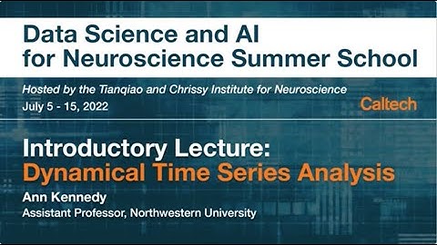 Day 2 - Introductory Lecture: Dynamical Time Series Analysis