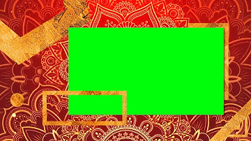 Designed  Golden Frame Green Screen Template with Text Options in 4K | FREE TO USE | iforEdits