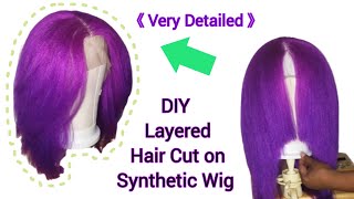 How to Cut Layers in Synthetic Wig [Very Detailed] Step by Step