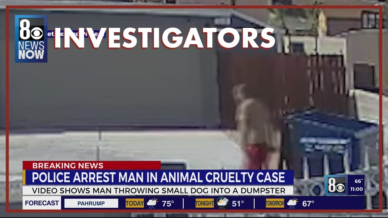 Las Vegas police arrest man for throwing dog into dumpster - YouTube