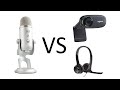 Blue Yeti Microphone vs Logitech C310 Webcam vs Logitech H390 Headset