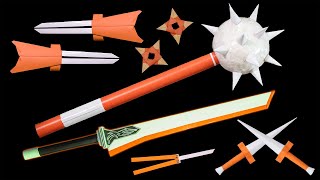 07 Origami Ninja Star/Claws/Sword/Knife/Axe