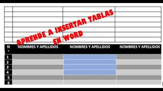 COMO INSERTAR TABLAS EN WORD Y EDITARLOS PASO A PASO