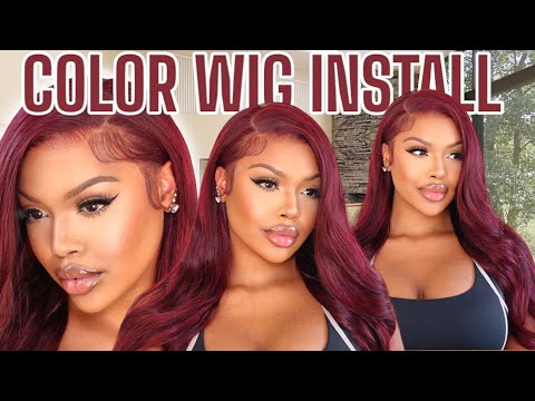 FALL COLOUR WIG INSTALL + SOFT BABY HAIRS - Ft MEGALOOK HAIR