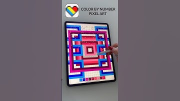 Pixel Art Coloring Book 🎨 Color by Number PATTERN MANDALA | Relaxing Coloring Game #shorts