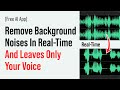 Real Time Noise Suppression, Free Artificial Intelligent App From NVIDIA