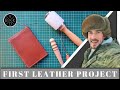 A PASSPORT COVER FOR MY WIFE | Easy first leather project | My First leathercraft project | BKYD
