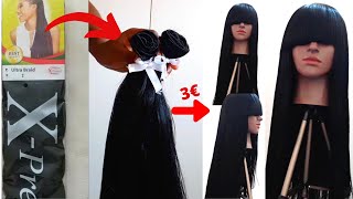 DIY: PERRUQUE AVEC DES MÈCHES XPRESSION A 100% .//HOW TO DO WIG // Chelsea_ksu