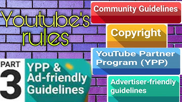 part 3, youtube partner program and advertiser friendly guidelines, youtube rules