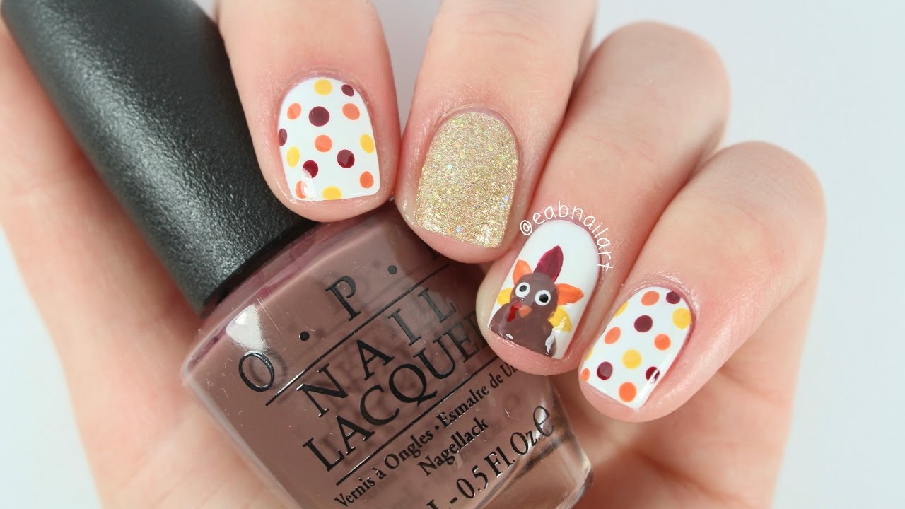 7. "Thanksgiving Turkey" Nail Art Tutorial - wide 4