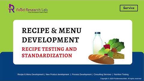 Recipe Testing and Standardization | FoodResearchLab