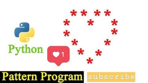 Python pattern Program | Printing Stars In| Heart Shape