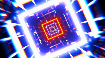 🔷 4K Screensaver – Orange and Blue Neon Spiral | Futuristic Visual for VJ (No Sound)